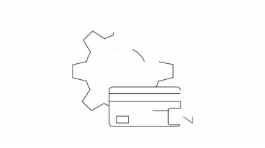 Animasyon simgesi otomatik ödeme sistemini gösteriyor. Finans teknolojisi, bankacılık ve e-ticaret projeleri için mükemmel. Kolay entegrasyon için temiz ve modern tasarım.