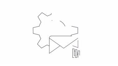 E- posta pazarlama otomasyonu ve potansiyel performans düşüşünü temsil eden basit bir dişli, zarf ve aşağı doğru çizim.