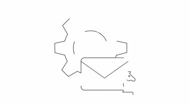 Stratejik e-posta otomasyonu ve kampanya yönetimini temsil eden bir vites, zarf ve satranç şövalyesini birleştiren sembolik bir illüstrasyon.