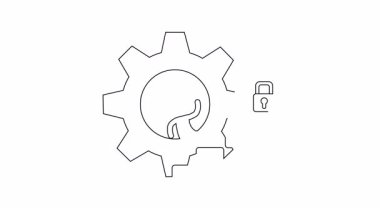 İlerlemeyi, başarıyı ve iş ve kişisel gelişim zorluklarının üstesinden gelmeyi sembolize eden, vites yükselen bir figürü gösteren kavramsal bir illüstrasyon.