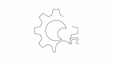 Kullanıcı ayarları güvenliğini temsil eden canlandırılmış simge, sistem tercihleri veya teknoloji ve yazılım uygulamalarında gizlilik özellikleri için ideal.