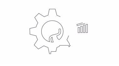 İlerleme ve başarının sembolik bir temsili, grafiğe doğru tırmanan bir figürün arka planda bir vitese karşı durduğunu gösteriyor..