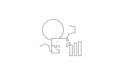 Bir vites, bulmaca parçaları ve büyüme grafiği iş stratejisini ve başarıyı simgeliyor. Takım çalışması, problem çözme ve ilerleme için mükemmel..