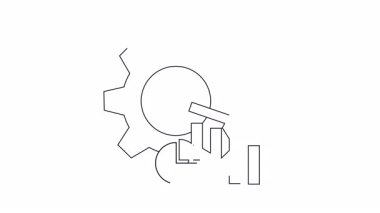 Veri analizini, iş zekasını ve optimizasyonu sembolize eden bir dişli simgesi. Raporları ve sunumları göstermek için mükemmel.