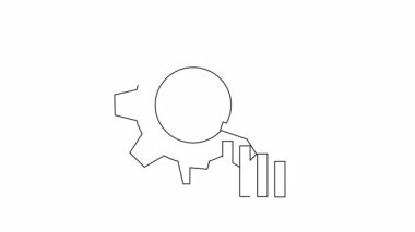 Basit bir çizgi çizimi bir vites, azalan bir grafik ve kötü performansı veya başarısızlığı simgeleyen bir baş parmağı gösterir..