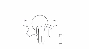 Verimliliğin azaldığını gösteren bir grafik, bir kişi, dişli ve aşağı yönlü trend grafiği, verimlilik sorunlarını ve potansiyel çözümleri sembolize eden.