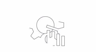 Bir vites, bir azalan grafik ve bir oku gösteren animasyon verimliliği veya verimliliği sembolize ediyor..