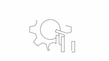 Ekonomik krizin görsel bir temsili, bir vites, azalan grafik ve bomba, istikrarsızlığı ve potansiyel krizi simgeliyor.