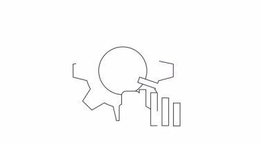 Bir dişli, asma kilit ve azalan grafiği, güvenli otomasyonu ve potansiyel zorlukları temsil eden sembolik bir illüstrasyon.