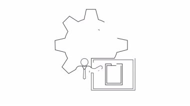 Bir dişli, bir kontrol listesi ve sunucu içeren bir iş sunumu, süreç yönetimi ve operasyonel verimliliği göstermek için ideal.