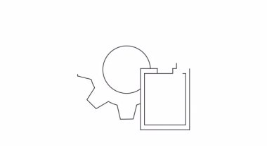 Bir dişli ve fiyat etiketi içeren basit bir çizgi sanat simgesi, iş ve teknolojide kişiselleştirmeyi, fiyatlandırmayı ve değeri simgeliyor.