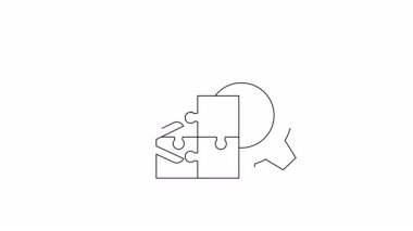 Bir dişlinin önündeki bulmacayı kesen makasın kavramsal çizimi, süreç optimizasyonunu ve yenilikçi problem çözmeyi sembolize eder.