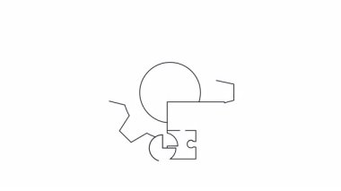 Yapboz parçalarının olduğu basit bir çizgi çizimi, bütünleşmeyi, işlevselliği ve problem çözmeyi simgeliyor..