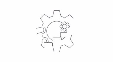 Basit bir çizgi çizimi, iş ve kişisel gelişim alanlarındaki ilerleme ve başarıyı sembolize ederek bir vitese yükselen figürleri gösteriyor..