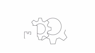 Entegrasyonu, çözümleri ve mekanik süreçleri sembolize eden, vites ve yapboz parçalarının yer aldığı bir illüstrasyon. Teknoloji, iş ve problem çözme konuları için mükemmel.
