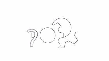 Vitesleri ve soru işaretini içeren kavramsal illüstrasyon, problem çözme ve mekanik süreçleri sembolize ediyor. Teknoloji, mühendislik ve yenilik temaları için mükemmel.