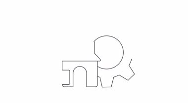 Akıllı ev teknolojisini ve otomatik sistemleri temsil eden ev otomasyon sisteminin canlandırılmış simgesi. Teknoloji ve ev geliştirme videoları için mükemmel..