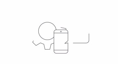 Animation showing a mobile phone, gear, and briefcase, symbolizing app development and business integration. Suitable for technology, business, and development themes.