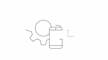 Cep telefonu yapılandırmasının kavramsal taslağı, konuşma balonunda ayarları, akıllı telefonu ve cüzdan simgesini gösterir.