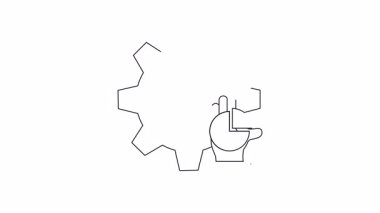 Bir dişli ve el simgesinin döngüsel animasyonu, ayarlar, kontrol veya kişiselleştirme gibi kavramları göstermek için mükemmeldir.