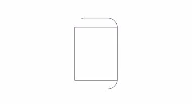 Animasyon akıllı telefon ikonu veri transferi, teknoloji, bağlantı ve veri yönetimi temaları için ideal. Çok yönlü kullanım için basit, temiz tasarım.