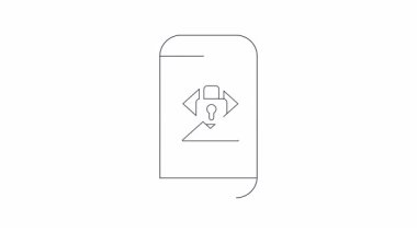 Mobil cihazlarda şifreli iletişim ve veri korumasını sembolize eden, asma kilitli güvenli bir e-posta gösteren bir akıllı telefon tasviri.