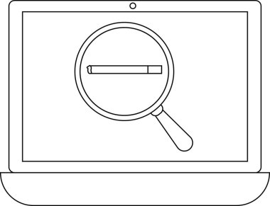 Bir dizüstü bilgisayarda sigaraya odaklı bir büyüteç, sigaraya karşı bir kampanya ve sigarasız bir çevreyi destekleme amaçlı bir büyüteç sergileniyor.