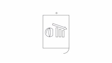 Küresel ekonomik durgunluğu gösteren, grafik ve küreyle sembolize edilen basit bir cep telefonu çizimi. Finansal veya ekonomik içerik için uygun.