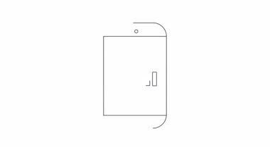 Bir saat ve azalan bir grafiği gösteren animasyon akıllı telefon uygulama simgesi. Mobil bir bağlamda zaman yönetimi, teslim tarihleri veya azalan eğilimleri göstermek için mükemmel.