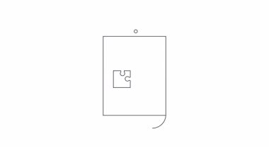 Yapboz parçalarını gösteren basit bir cep telefonu çizgisi çizimi ve yukarı bakan, uygulama geliştirme ve büyümeyi temsil eden bir ok.