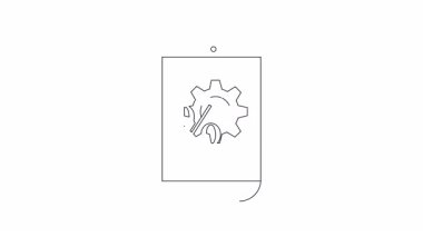 Animasyon akıllı telefon tamir ikonu. Teknoloji, hizmet ve bakımı simgeler. Teknik dersler, tamir rehberleri ve servis terfileri için ideal..