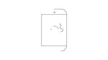 Bir dişli simgesi ve el imleci gösteren animasyon akıllı telefon ekranı, ayarları veya özelleştirme seçeneklerini sembolize eder. Teknoloji ve mobil uygulama içeriği için ideal.