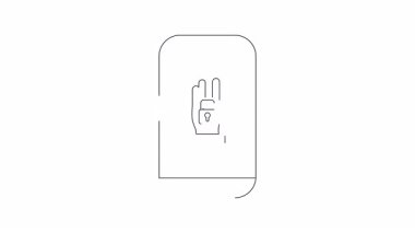 Bir akıllı telefon, dijital çağda mobil güvenlik ve veri korumasını sembolize ederek kilidi tutan bir eli görüntüler..