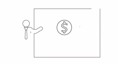 Bir dolar işareti ve yükselen okla finansal büyümeyi gösteren bir sunum, iş ve yatırım içeriği için ideal. Başarı ve stratejiyi göstermek için mükemmel..
