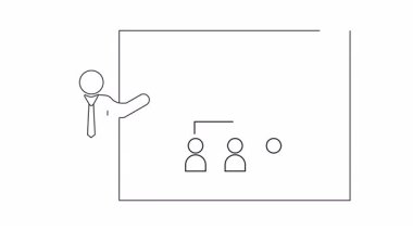 Bir şirket içindeki hiyerarşiyi ve ilişkileri gösteren örgütsel bir yapının net bir görsel temsili. Sunumlar ve eğitim materyalleri için ideal.
