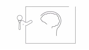 Akıllı telefon bağımlılığını gösteren bir sunum slaytı, beynin içindeki bir telefonu gösteriyor, dijital bağımlılığı ve zihinsel odak üzerindeki etkisini simgeliyor.