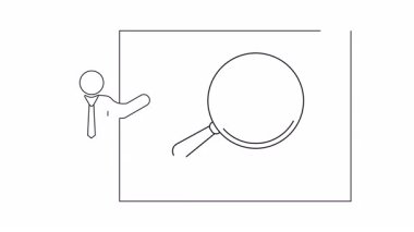 Büyüteç resimli bir dağ manzarası sunumu, eğitim veya iş içeriği için mükemmel..