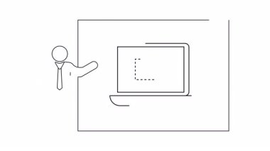 Dijital cüzdanları ve finansal teknolojiyi açıklayan basit bir animasyon. Fintech 'teki eğitim içeriği veya iş sunumları için mükemmel.