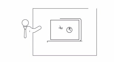 Yapay Zeka ve Finans 'ın kesişimlerini gösteren bir sunum, büyüme ve verimlilik için modern bir iş stratejisini gösteriyor.