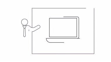 Bir adam nakliye lojistiğini ekranda sunarak taşımacılık ve ulaşım kavramlarını açıklıyor. İş sunumları ve eğitim materyalleri için ideal.