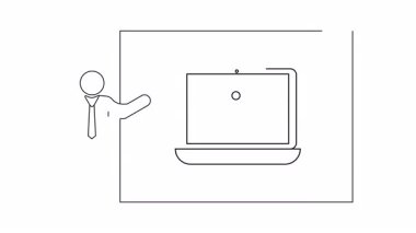 Adalet terazilerini gösteren, hukuk ve teknoloji entegrasyonunu sembolize eden bir dizüstü bilgisayarın sunumu.