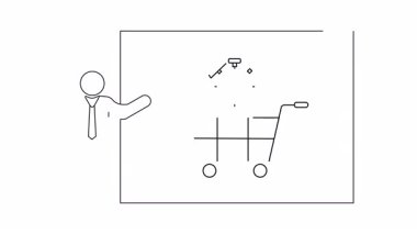 Alım kararlarında aciliyet ve teslim tarihlerinin vurgulandığı, zamana duyarlı alışveriş kavramını gözler önüne seren bir sunum. Görsel öğeler arasında bir alışveriş arabası ve saat vardır..