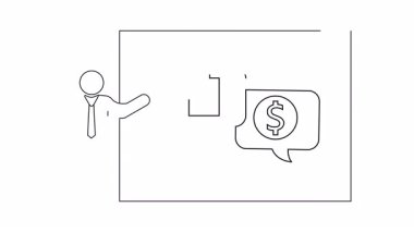 Finansal planlama ve stratejiyi kapsayan basit bir iş sunumu animasyonu. İş, finans ve eğitim videoları için mükemmel.