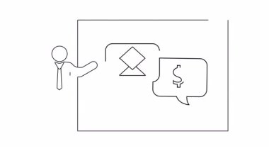 E-posta pazarlama ve finansal kazanımlarla ilgili basit bir sunum taslağı, iş ve pazarlama içeriği için mükemmel.