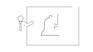 Bir iş adamı, bunun önemini vurgulayan bir uyarı bildirimi sunar. Bu görsel, iletişimi ve kritik güncellemelere olan ilgiyi vurgular.