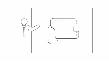 Cüzdan ve çan simgesi ile temsil edilen finansal alarm sistemini sunan bir kişinin sunum slaytı.