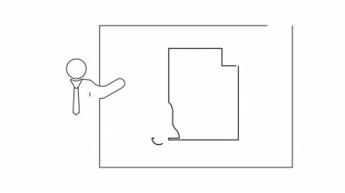 Bildirimleri açıklayan bir sunucunun basit bir çizgi sanat animasyonu. Açıklayıcı videolar veya sunumlar için harika.