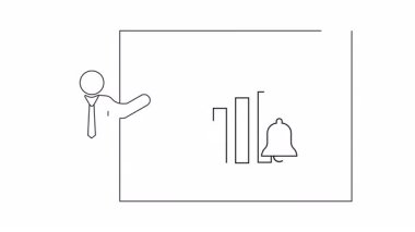 Ticari büyüme, başarı ve bildirimleri gösteren bir sunum, iş, finans ve teknoloji içeriği için ideal.