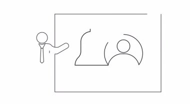 Bildirim çanı ve kullanıcı profili simgesini gösteren bir sunucuyu gösteren basit bir satır çizimi.