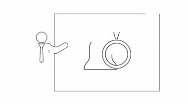 Üzerinde yüzük olan bir düğün çanı sunan bir kişinin sürekli çizdiği bir çizgi..